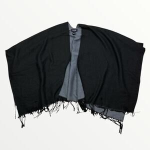 Marcus Alder Women's Fringe Shawl Wrap Black O/S